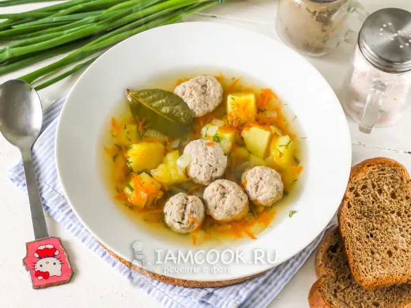 Фото блюда: Детский суп с фрикадельками