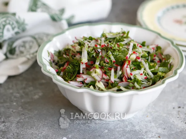 Фото блюда: Овощной салат с редисом