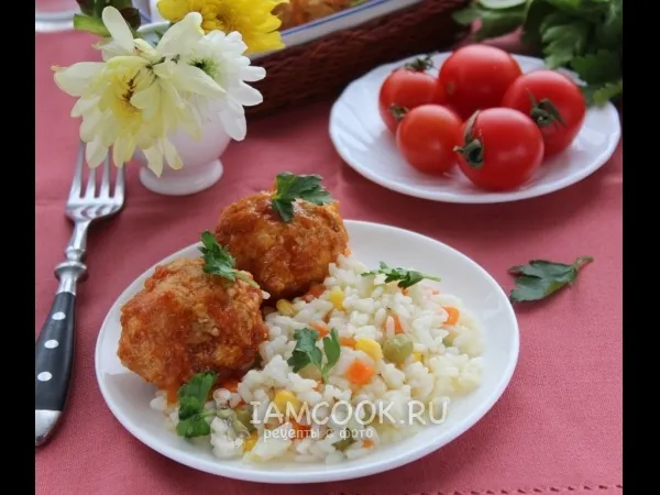 Фото блюда: Куриные тефтели с тыквой