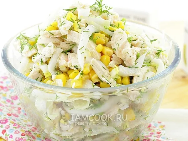 Фото блюда: Салат с пекинской капустой и кукурузой