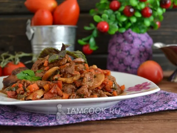 Фото блюда: Баранина с грибами