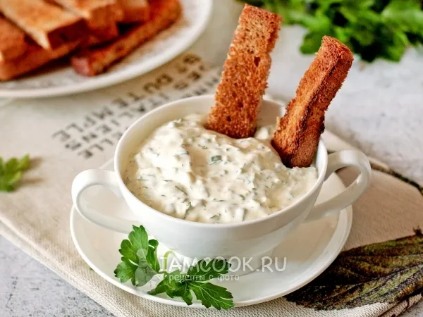 Фото блюда: Гренки с соусом