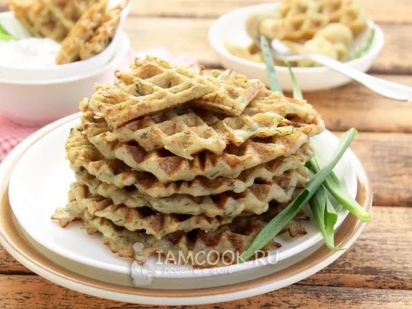 Фото блюда: Вафли из картофеля с укропом