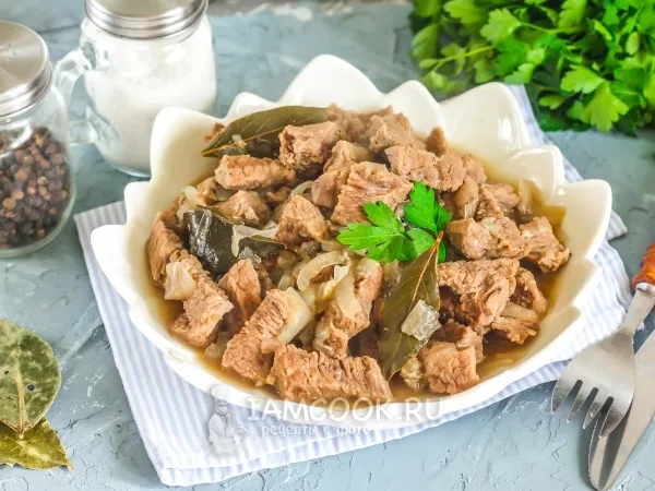 Фото блюда: Тушеная телятина в мультиварке