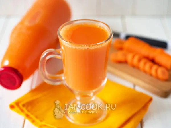 Фото блюда: Морковный сок с апельсином на зиму