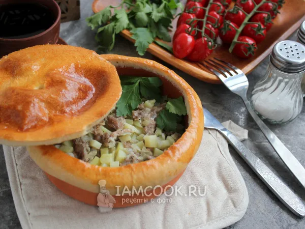 Фото блюда: Хуплу (чувашский пирог с картошкой и мясом)