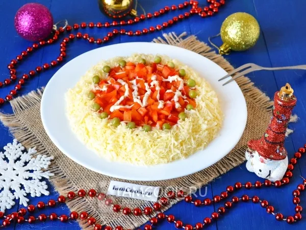 Фото блюда: Салат «Новогодний триумф»