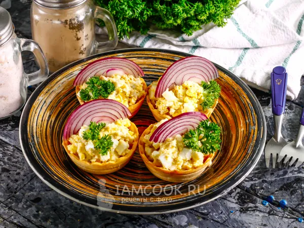 Фото блюда: Тарталетки с икрой минтая