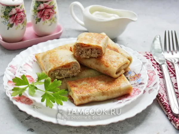 Фото блюда: Блины с индейкой