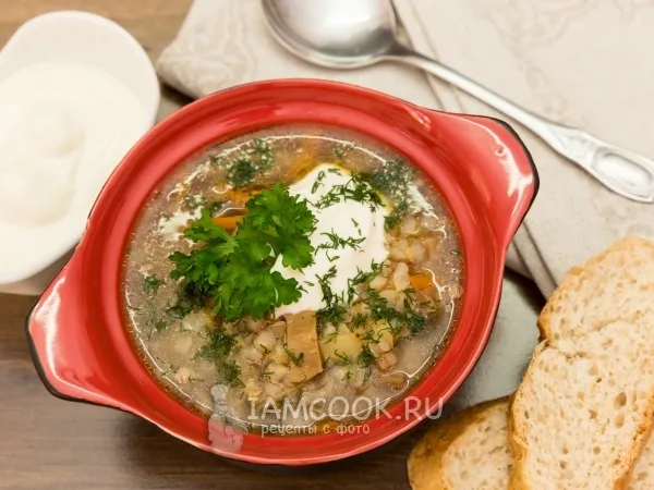 Фото блюда: Крупеня с белыми грибами