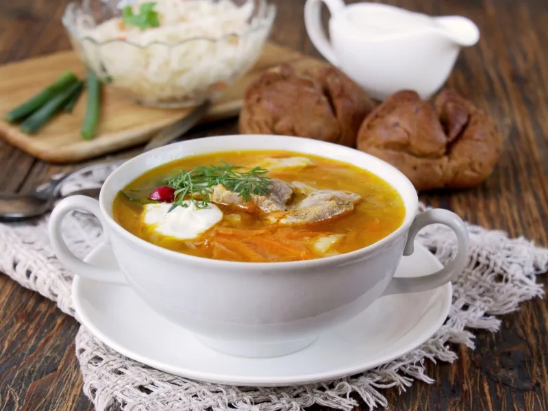 Фото блюда: Щи из квашеной капусты со свининой