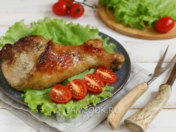 Фото блюда: Голень индейки в духовке в фольге