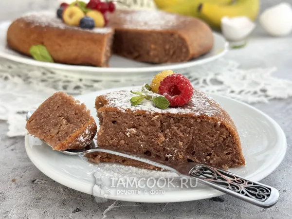 Фото блюда: Банановый кекс на сковороде