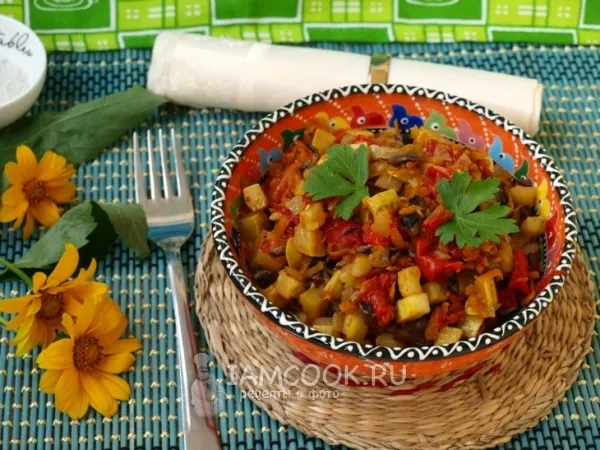 Фото блюда: Овощное рагу с грибами