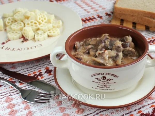 Фото блюда: Куриные желудки в мультиварке