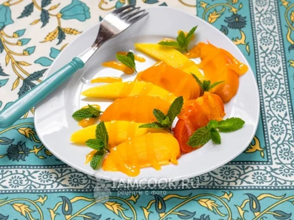 Фото блюда: Хурма с манго (десерт)