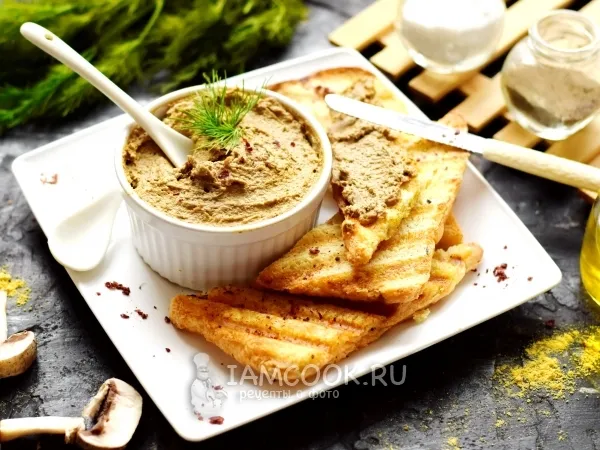 Фото блюда: Паштет с говяжьей печенью и грибами