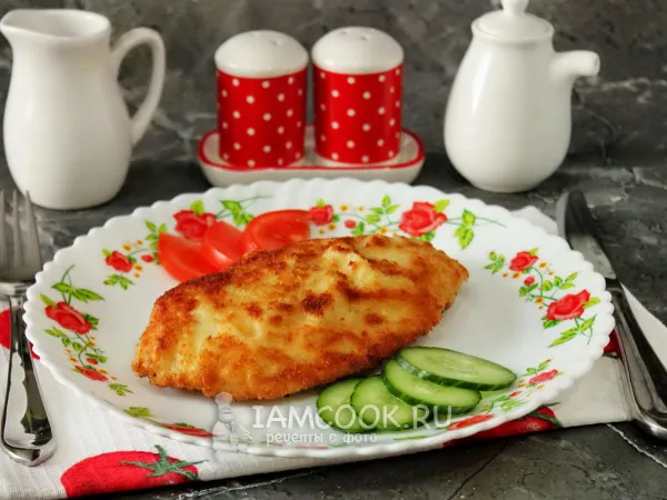 Фото блюда: Куриный шницель с капустой