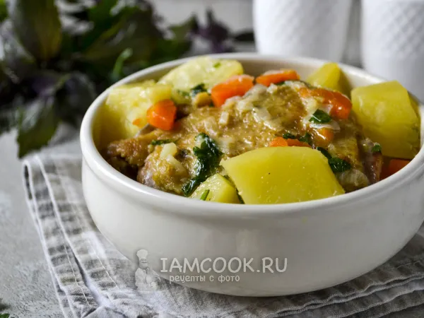 Фото блюда: Куриные бедра с картошкой в казане