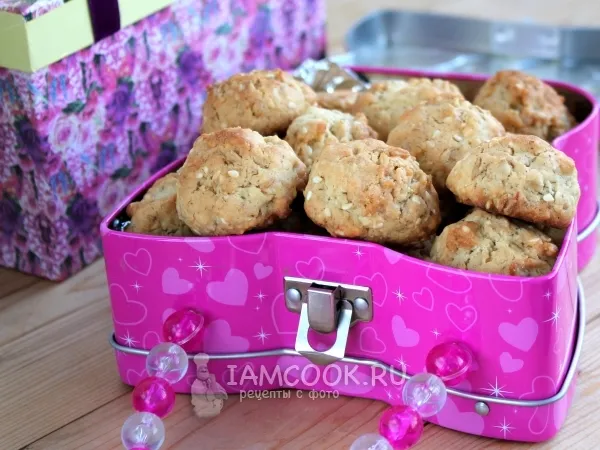 Фото блюда: Печенье с кунжутом и овсянкой