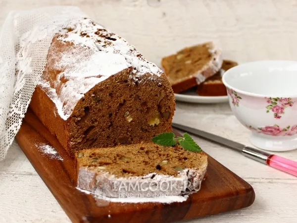 Фото блюда: Шоколадно-тыквенный кекс с грецкими орехами