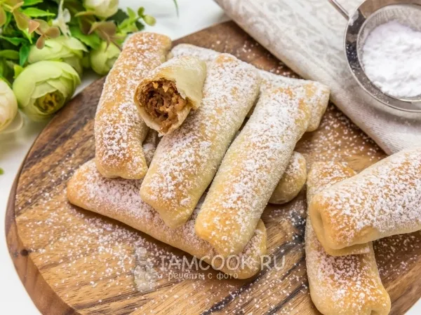 Фото блюда: Постные рулетики с орехами и яблоком