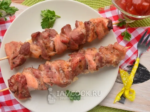 Фото блюда: Шашлык из свинины в фольге в духовке