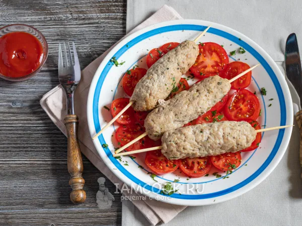 Фото блюда: Люля-кебаб в микроволновке