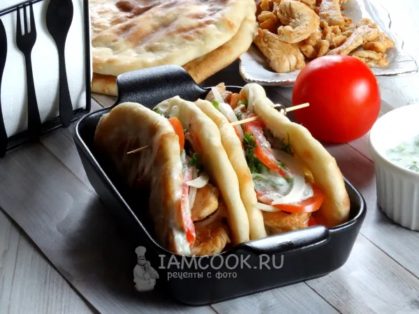 Фото блюда: Гирос с курицей