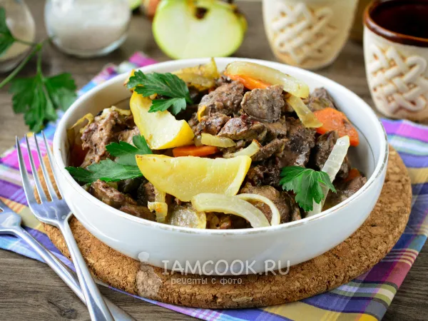 Фото блюда: Куриная печень в рукаве в духовке