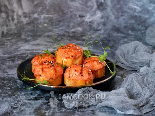 Фото блюда: Ленивые суши на багете в духовке