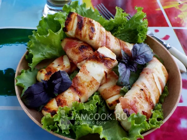 Фото блюда: Сыр в беконе на мангале