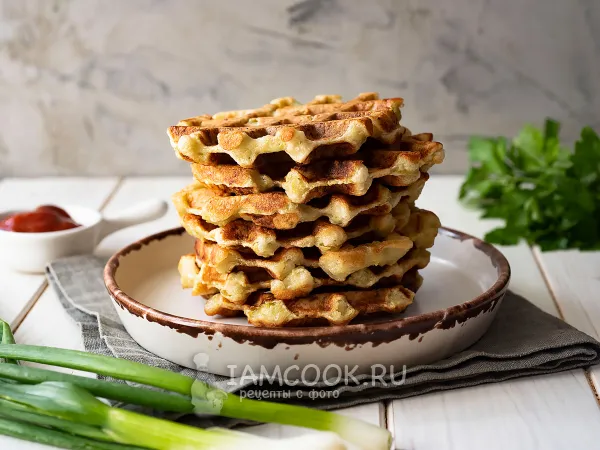 Фото блюда: Картофельно-кабачковые вафли в вафельнице