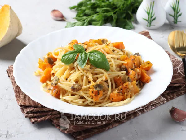Фото блюда: Макароны с тыквой