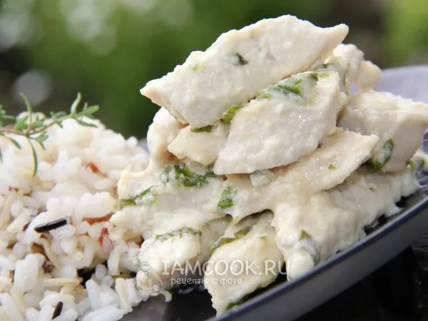 Фото блюда: Куриное филе в сырном соусе