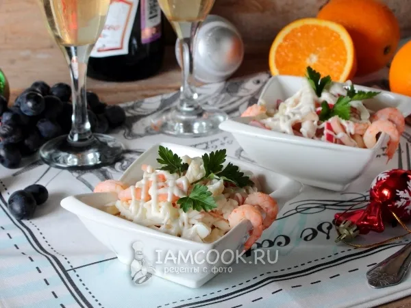 Фото блюда: Салат из морепродуктов «Королевский»