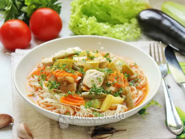 Фото блюда: Лагман со стручковой фасолью