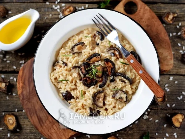 Фото блюда: Ризотто с сушеными грибами
