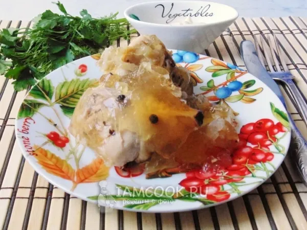 Фото блюда: Курица в банке (в духовке) с желе