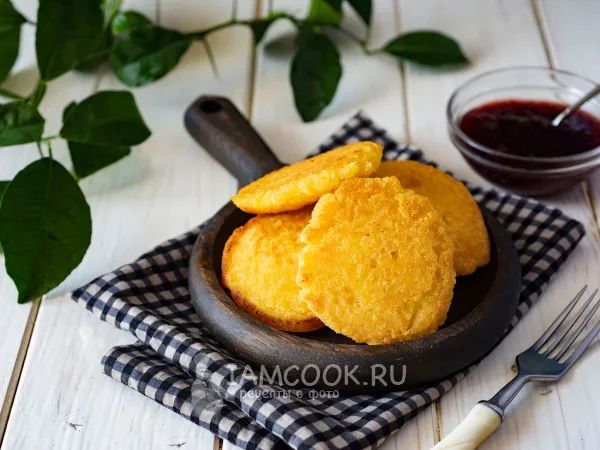 Фото блюда: Постные оладьи из кукурузной муки