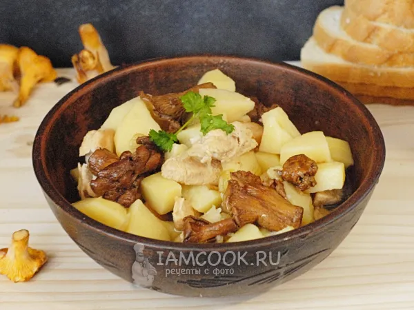 Фото блюда: Жаркое с лисичками