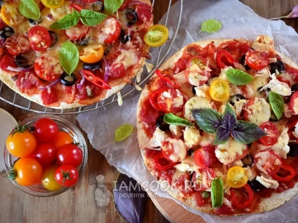 Фото блюда: Быстрая пицца в духовке (за 10 минут)