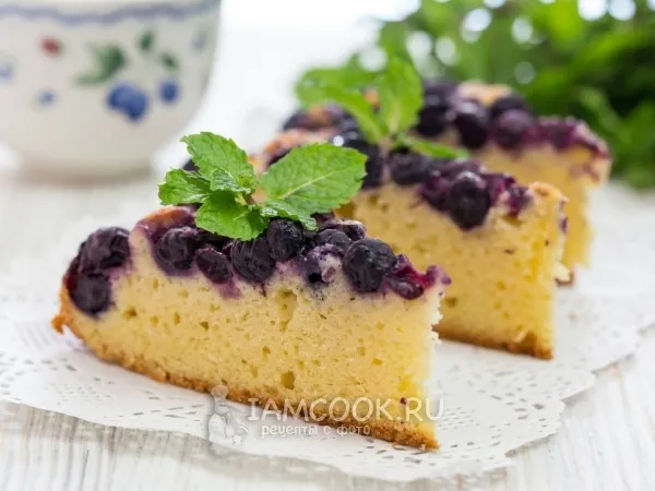 Фото блюда: Пирог с замороженной черникой