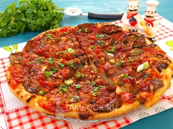 Фото блюда: Вегетарианская пицца с баклажанами