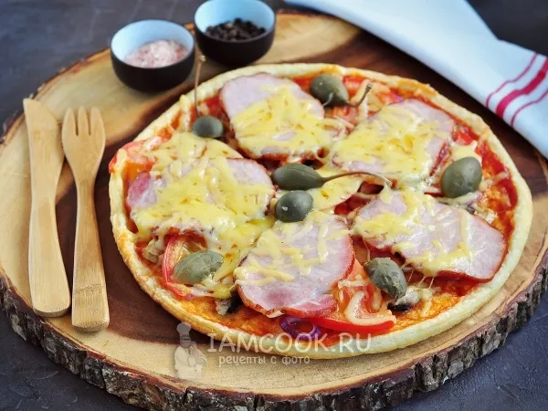 Фото блюда: Пицца на слоено-дрожжевом тесте