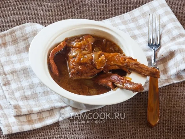 Фото блюда: Кролик, тушенный в пиве