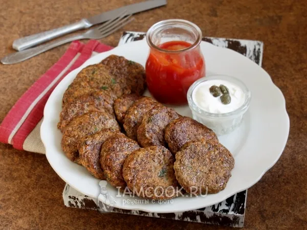 Фото блюда: Оладьи из куриной печени с морковью