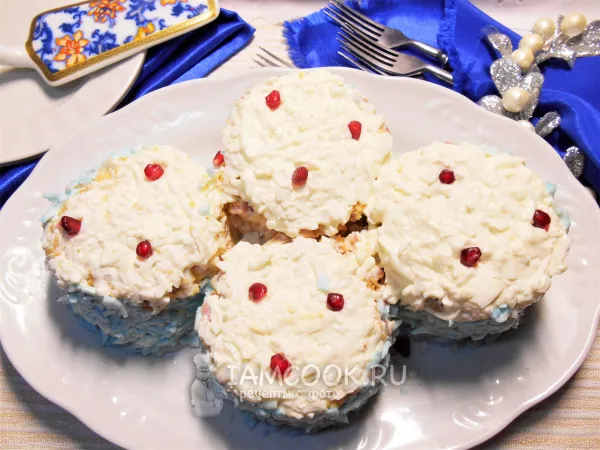 Фото блюда: Салат «Снежная королева» с крабовыми палочками