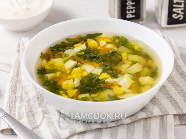 Фото блюда: Суп с крапивой и клецками