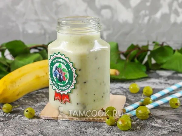 Фото блюда: Смузи с крыжовником и бананом